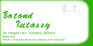 botond kutassy business card